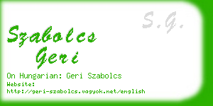 szabolcs geri business card